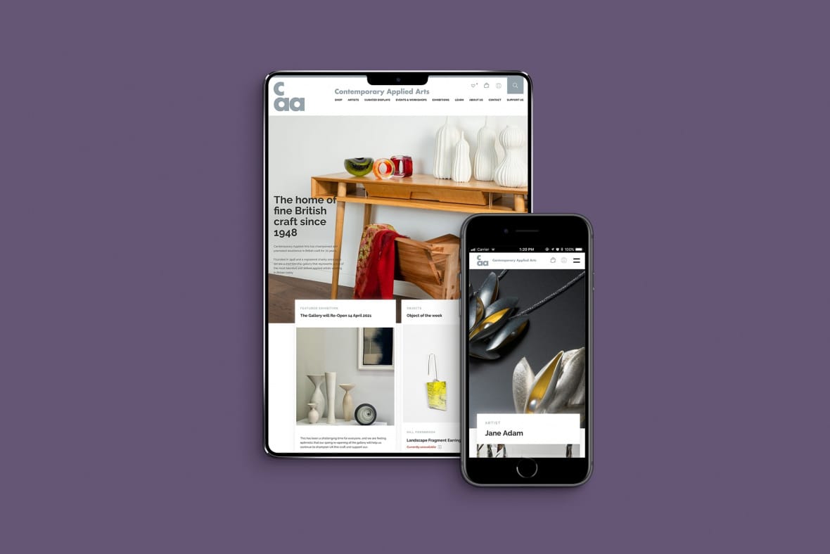 The Contemporary Applied Arts mobile site - Home