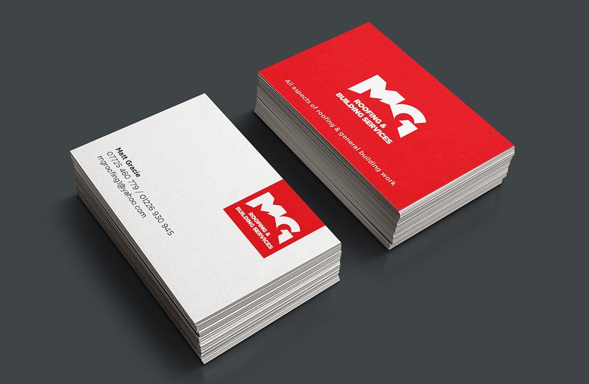 MG Roofing branded stationery development