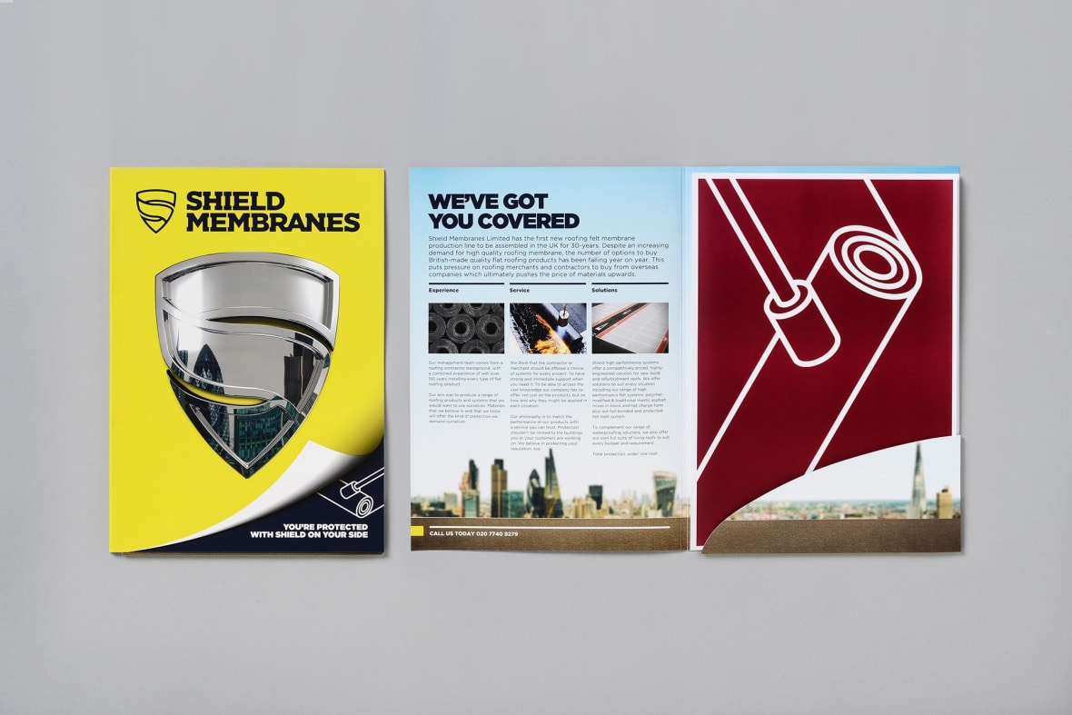 Shield Membranes brochure mockup