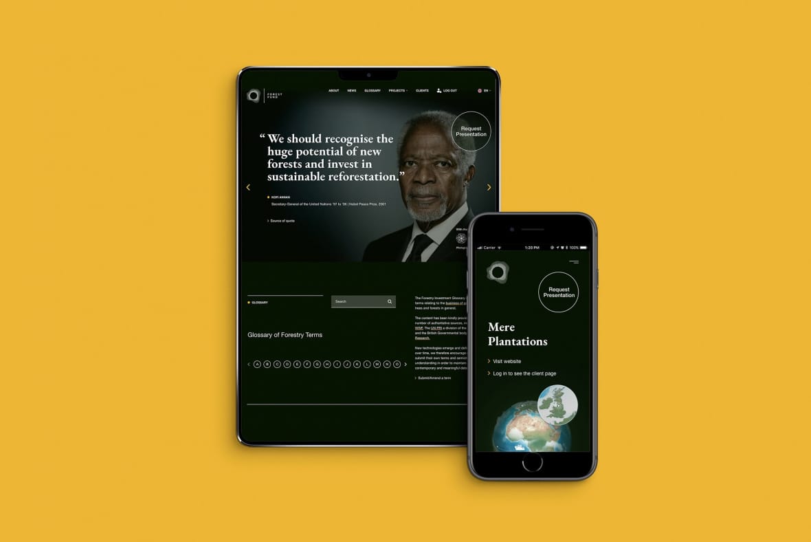 Forest Fund mobile site - Home